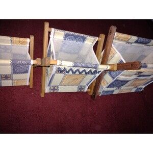 Vintage 3 Folding Fabric Storage Containers